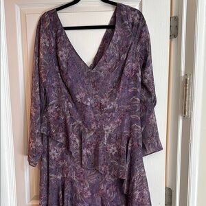 Marchesa Notte Elegant Purple Floral Women's Dress 14